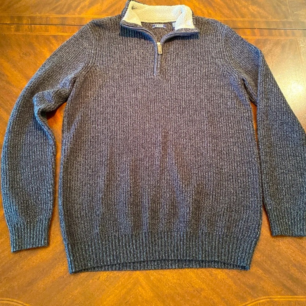1/4 zip izod sweater with Sherpa neck